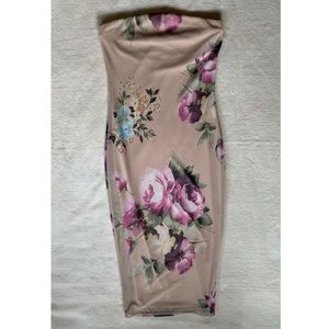 Beige Floral Windsor Dress